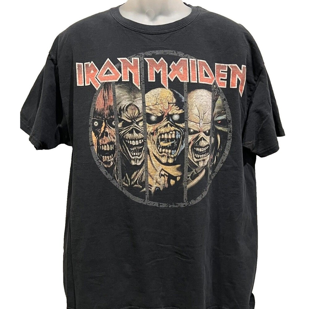 Vintage Iron Maiden Evolution Graphic Tee 2000s Eddie TShirt Thrashed Grunge Lg